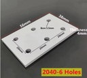 Plato de unión para perfil 2040. 6 orificios. Gris