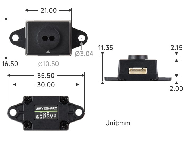 Sensor de rango láser TOF MINIF
