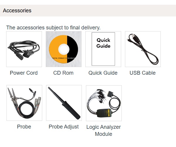 Osciloscopio + Analizador Lógico 100MHz MSO8102T