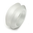 Rueda en doble V sin rodamiento interno-Transparente