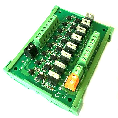 Driver de salida para PLC con mosfet IRF9540 optoacoplado de 8 canales