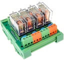 Tarjeta de salida para PLC con relé Omron de 12V 4 canales Activación en Bajo o Alto