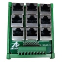 Tarjeta adaptadora RJ45 de 9 vias. Para riel DIN
