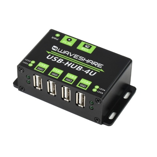 HUB USB de grado industrial, 4 puertos USB 2.0