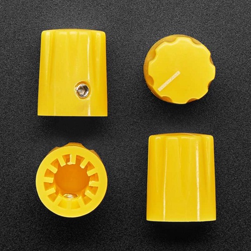 [PER-X-Y] Perilla con prisionero para potenciómetro. Amarillo