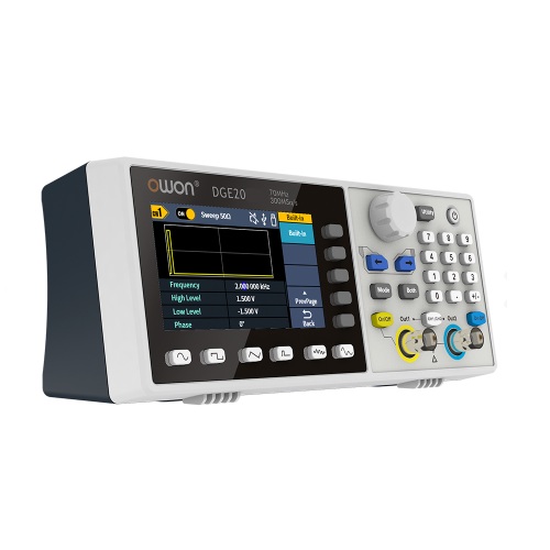 Generador de formas de onda OWON DGE2035. 2 canales, 35MHz, 14 bits