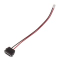 Conector USB tipo C para panel o chasis de 2 pines con conector. Ovalado negro