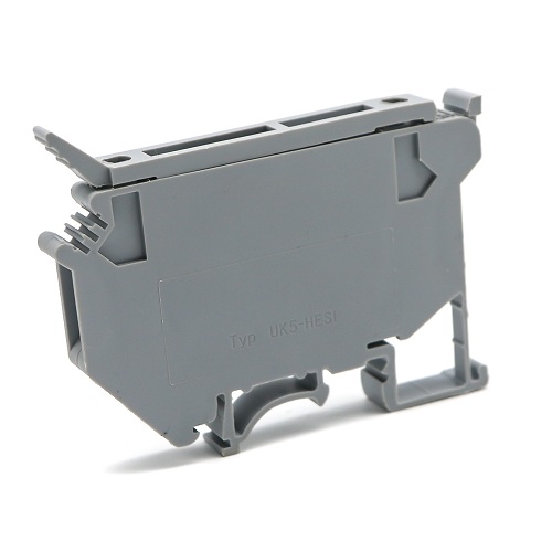 Porta fusible para riel DIN 110V y 220V. Gris