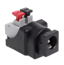 Conector jack DC hembra 5.5x2.1mm. Presión, para chasis