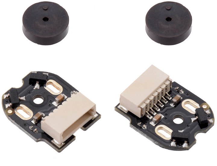 Kit de par de codificadores magnéticos con conector de entrada lateral para micromotores de engranajes metálicos, 12 CPR, 2,7-18 V