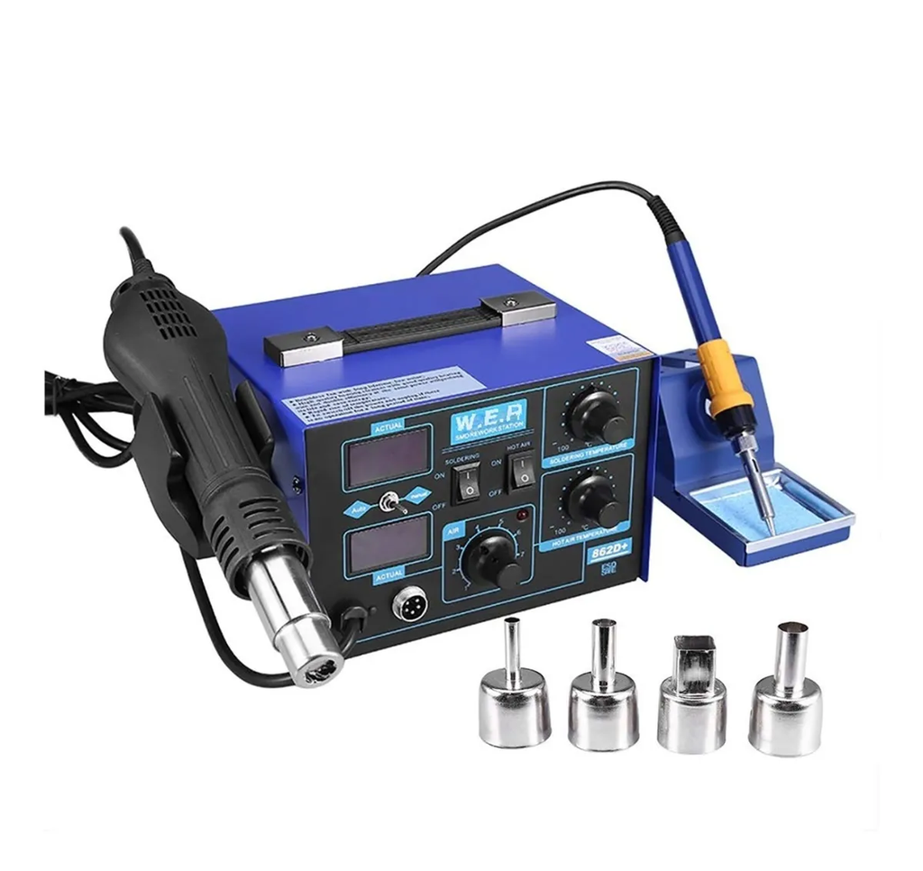 Estación de soldadura y aire caliente WEP 862D+