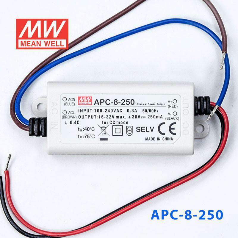LED DRVR CC AC/DC 16-32V 250MA 8W MeanWell