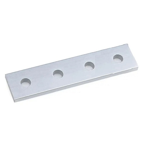 Placa de unión para perfil 2020. 4 orificios. Gris