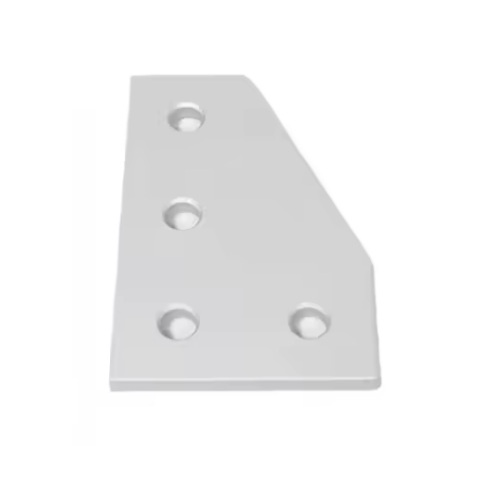 [PLAT-ANG45-2020L-4H-GR] Plato de unión 2020L 45°. 4 orificios. Gris