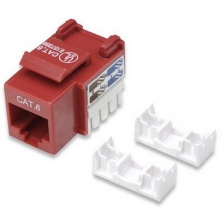 Jack modular CAT6 para Ethernet Rojo