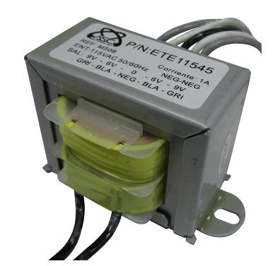 [TR-M508] Transformador de voltaje con secundario 6VAC-0-6VAC, 9VAC-0-9VAC, 1A