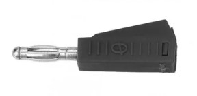 Plug banana macho 4mm negro, 15A