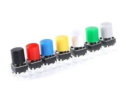 Tapa negra para suiche pulsador de 6mm