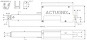 Actuador Lineal P16-P 100mm 12Vdc 300N (67Lbf)