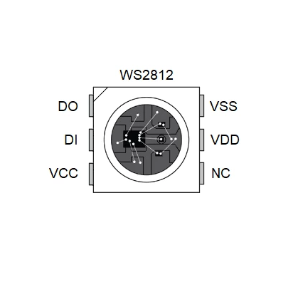LED RGB SMD WS2812  6 pines