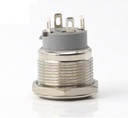 Suiche de 22mm impermeable plata luz azul de 5 a 12V