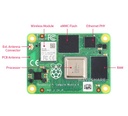 Módulo de cómputo Raspberry Pi 4, opciones para RAM/EMMC/conexión inalámbrica