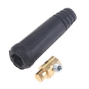 Conector de alta corriente para máquina de soldadura. DKJ10-25 macho negro