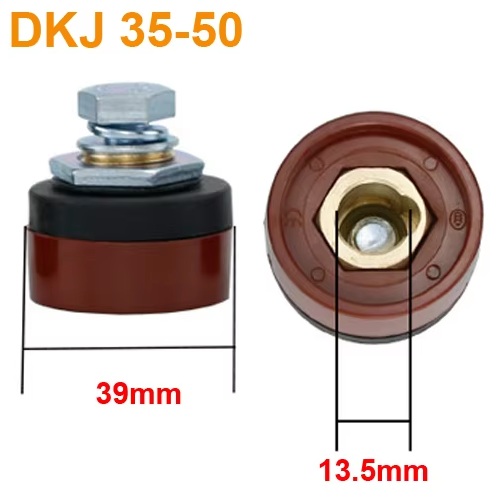 Conector de alta corriente para máquina de soldadura. DKJ30-50 hembra roja