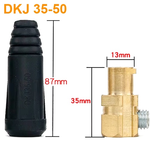 Conector de alta corriente para máquina de soldadura. DKJ35-50 macho rojo