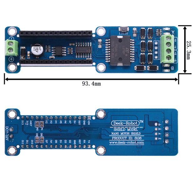 Shield driver motor DC L298P Nano