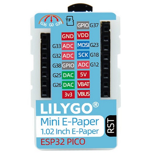 LilyGO Mini E-Paper Core con pantalla E-Paper 1.02’’