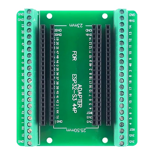 Placa de expansión I/O para ESP32. 44 pines
