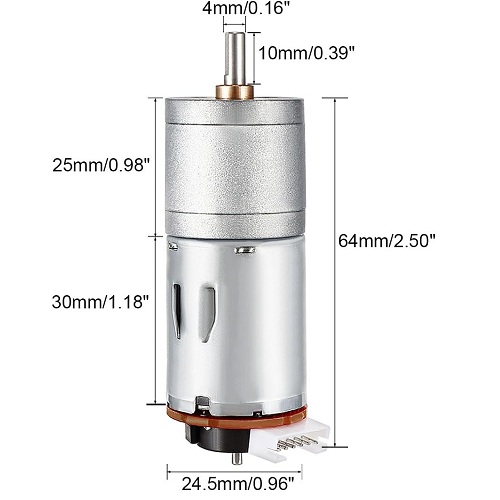 Motorreductor 12V 6RPM. Con encoder