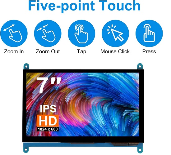 Pantalla LCD HDMI Touch 7’’ para Raspberry Pi