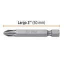 Estuche con 15 puntas de cruz PH2 largo 2", Truper Expert