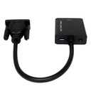 Cable convertidor VGA a HDMI con audio. Color negro