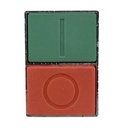Pulsador doble Start-Stop 22mm. Metálico Rojo - Verde EBCHQ
