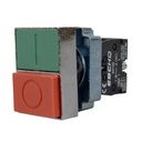 Pulsador doble Start-Stop 22mm. Metálico Rojo - Verde EBCHQ