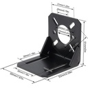 Soporte en L para motor DC. Tipo J