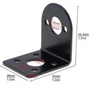 Soporte en L para motor DC. Tipo G