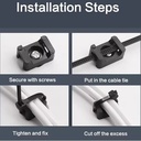 Base para cintas de amarre HC-4. 5mm. Negro