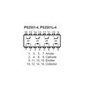 Optoaislador salida transistor. 4 canales. PS2505-4. Original