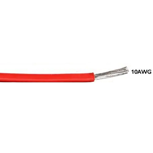 Cable siliconado para batería. 10-AWG. Blanco
