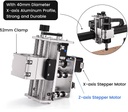 Máquina CNC de 3 ejes 500W. 4540. Con láser