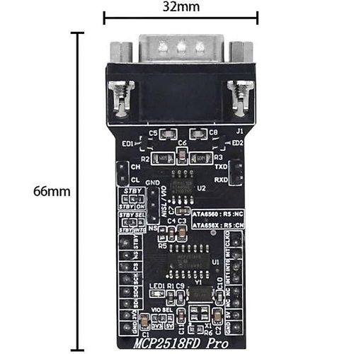 Módulo transceptor SPI a CANFD. PRO