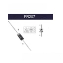 Diodo rectificador rápido 2A. FR207