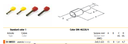 Terminal tubular aislada doble 2X22AWG - Color Naranja