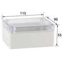 Caja plástica impermeable 115x90x55mm