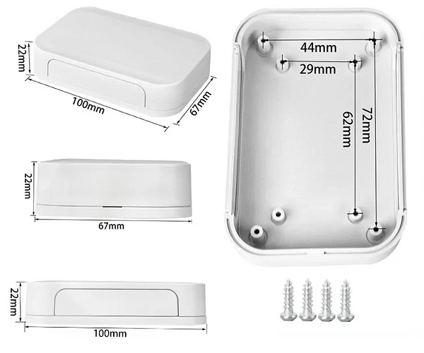 Caja plástica impermeable 100x67x22mm