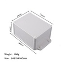 Caja plástica impermeable 148x94x60mm